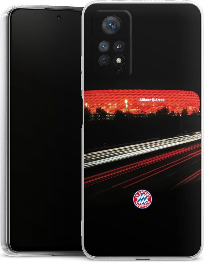 DeinDesign Handyhülle für Xiaomi Redmi Note 11 Pro 4G Silikon Hülle Case Smartphone Schutzhülle FC Bayern München FCB Stadion