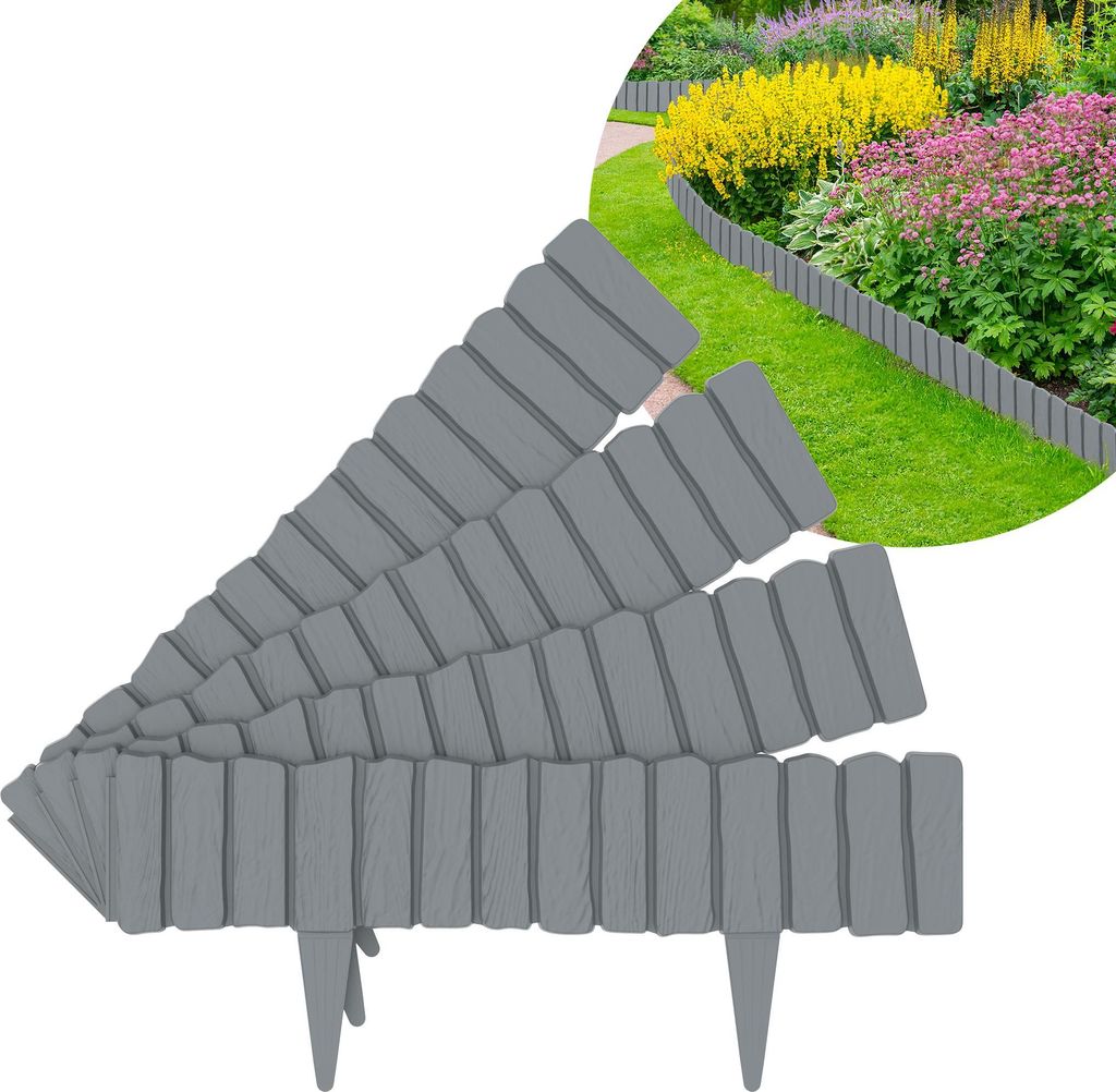 XINZI Bordure de pelouse en plastique aspect bois, Image du produit 