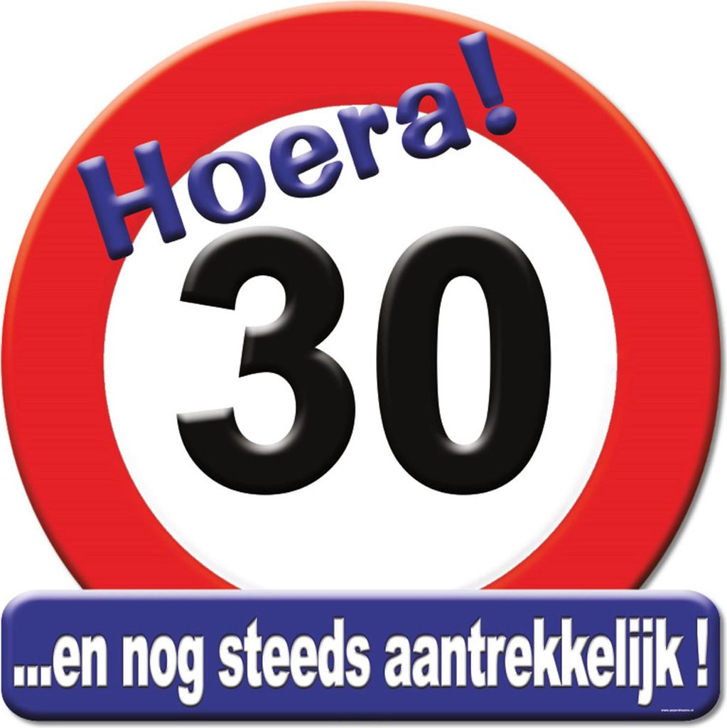 Paperdreams Kronenschild-Verkehrsschild – 30 Jahre