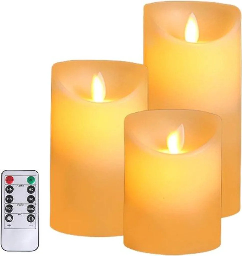 Bougies LED extérieures étanches télécommandées à flamme oscillante