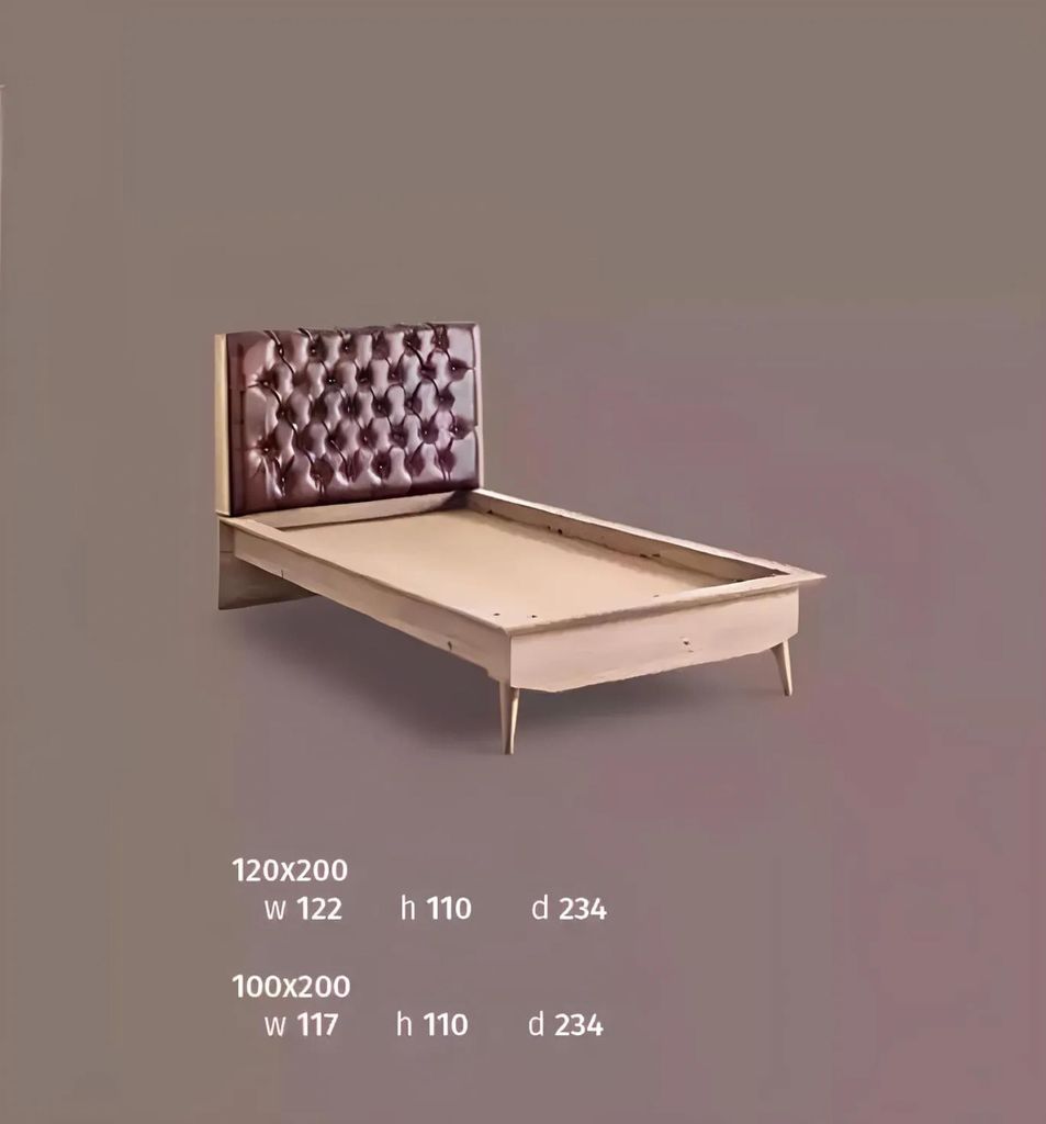 Design Jugendzimmer Schlafzimmer Bett Set Schrank Schreibtisch Braun 3tlg.