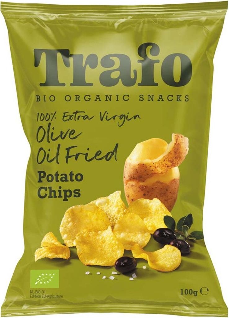 KARTOFFELCHIPS, IN -OLIVENÖL GEBRATEN, 100 g – TRAFO Produktbild 