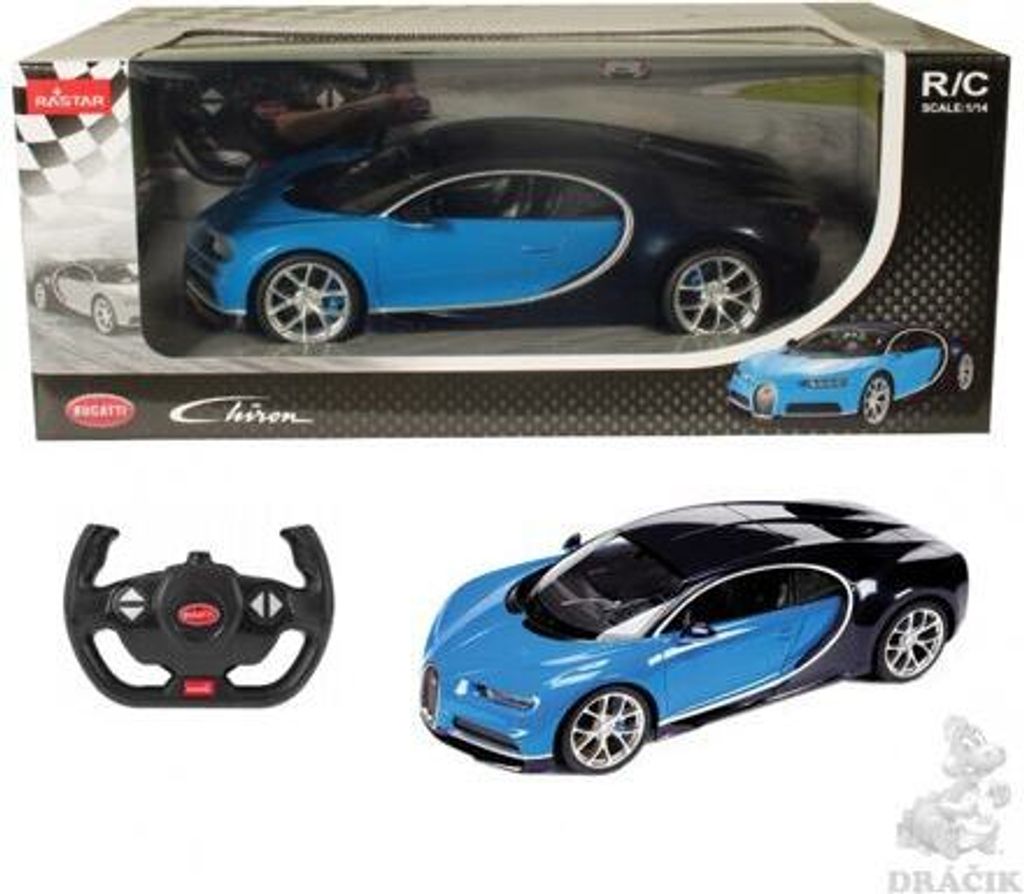 Rastar R/C Auto Bugatti Veyron Chiron (1:14) - Blau Produktbild 