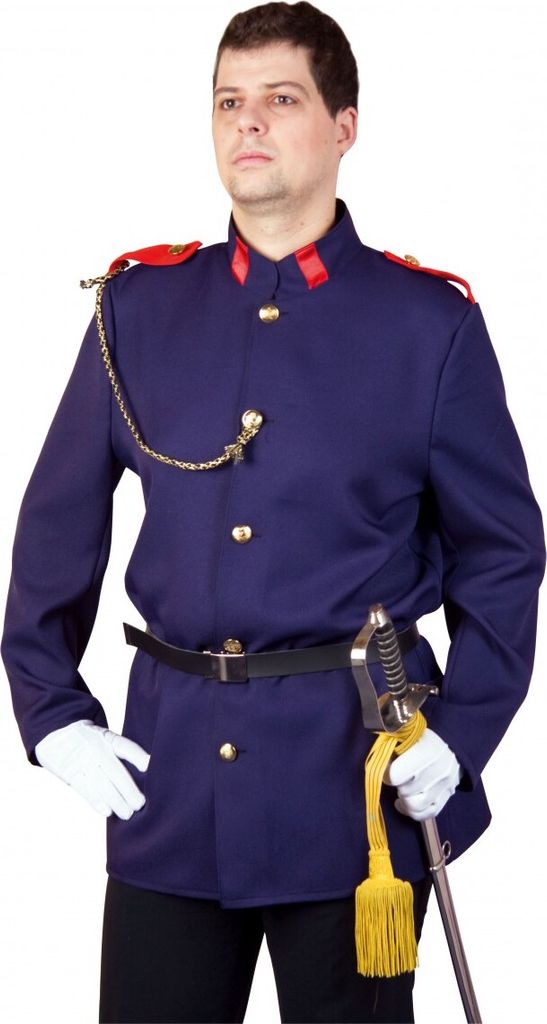 Uniformjacke mit Gürtel blau Gr. 54/56 Produktbild 