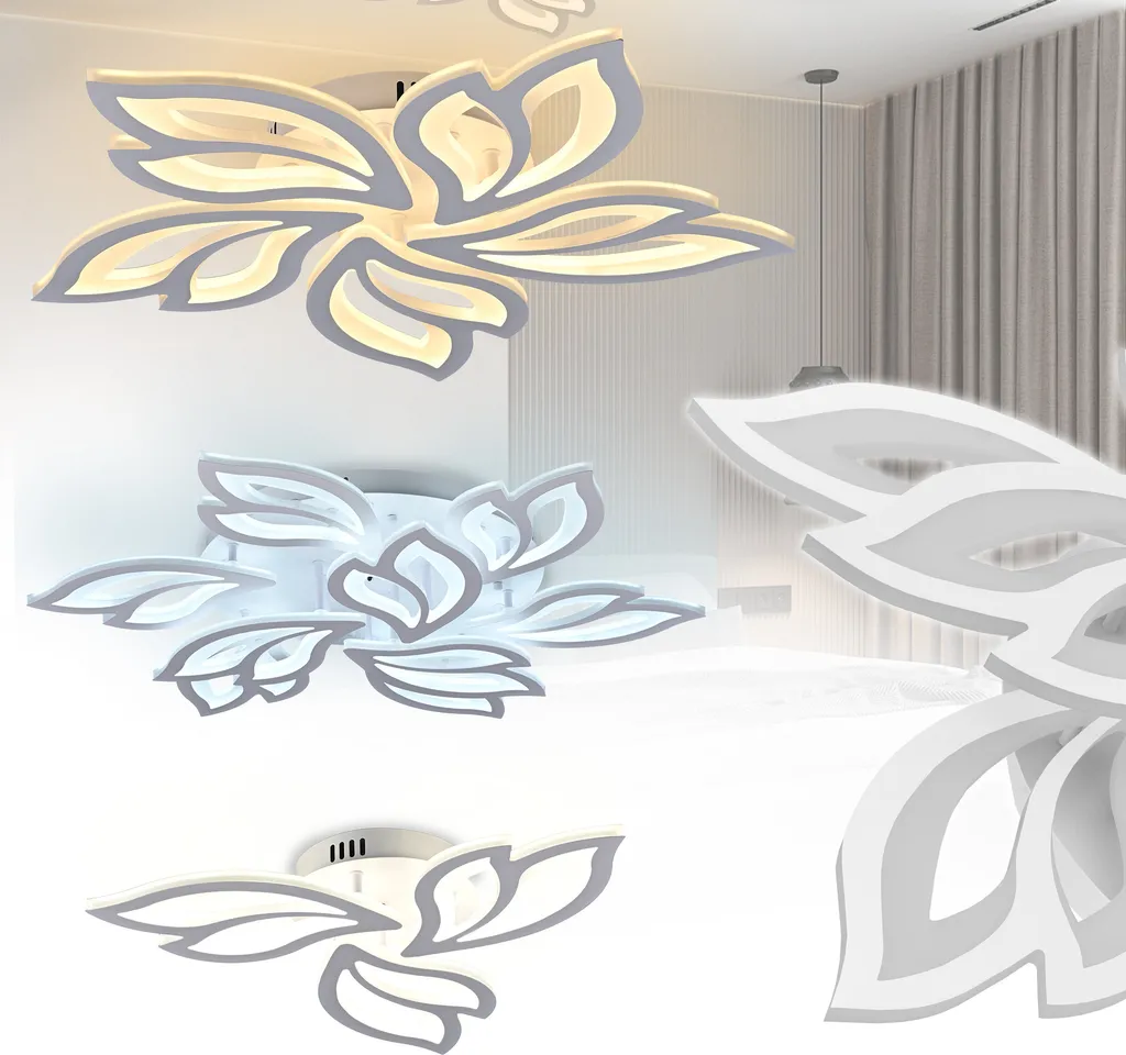 Luminaire Plafonnier Salon LED avec Télécommande pour Ambiance Variable