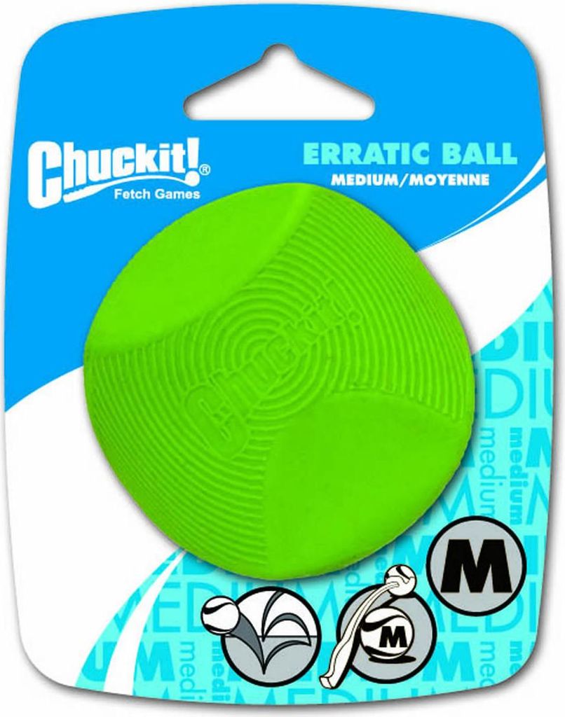 Chuckit! Erratic Ball für Ballschleuder 1er Pack, Größe: M (Tennisballgröße)