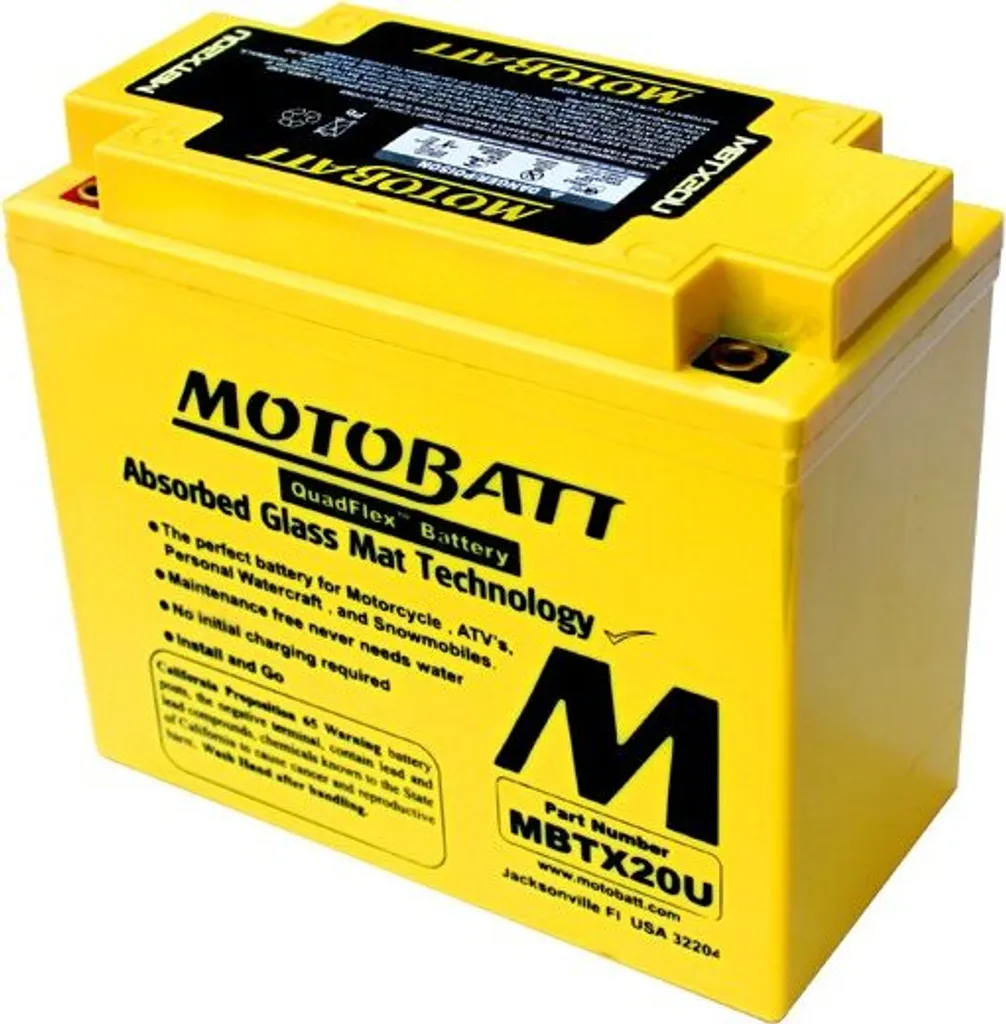 Batterie MOTOBATT MBTX20U 21 Ah idéale pour l'hivernage de moto