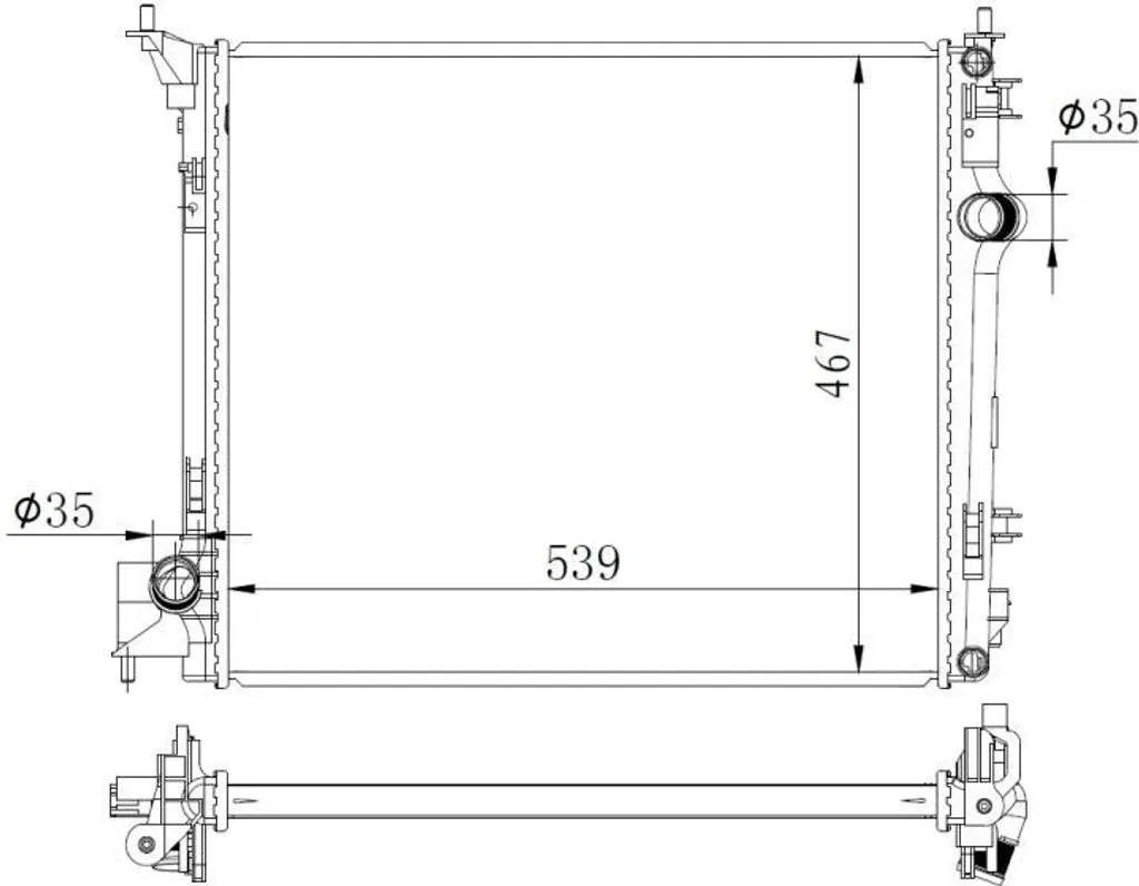 Radiateur moteur pour Espace V et Kadjar, idéal pour long trajet