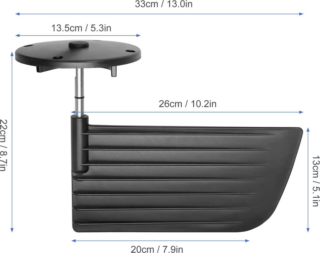 Gouvernail Arrière pour Kayak de Pêche avec Système de Pivot Inox