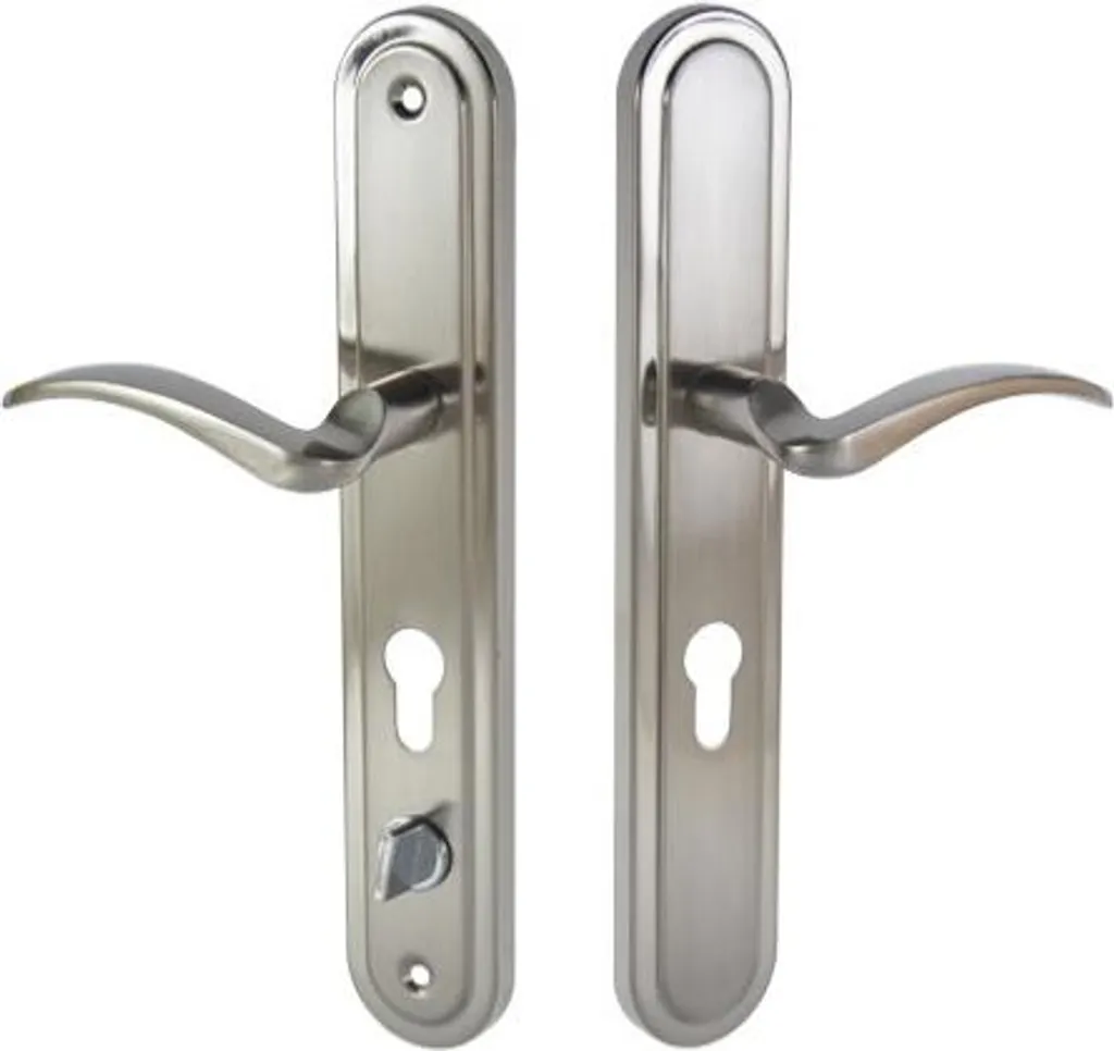 Poignée de porte H1 étroite en nickel - Réparez vos portes fines