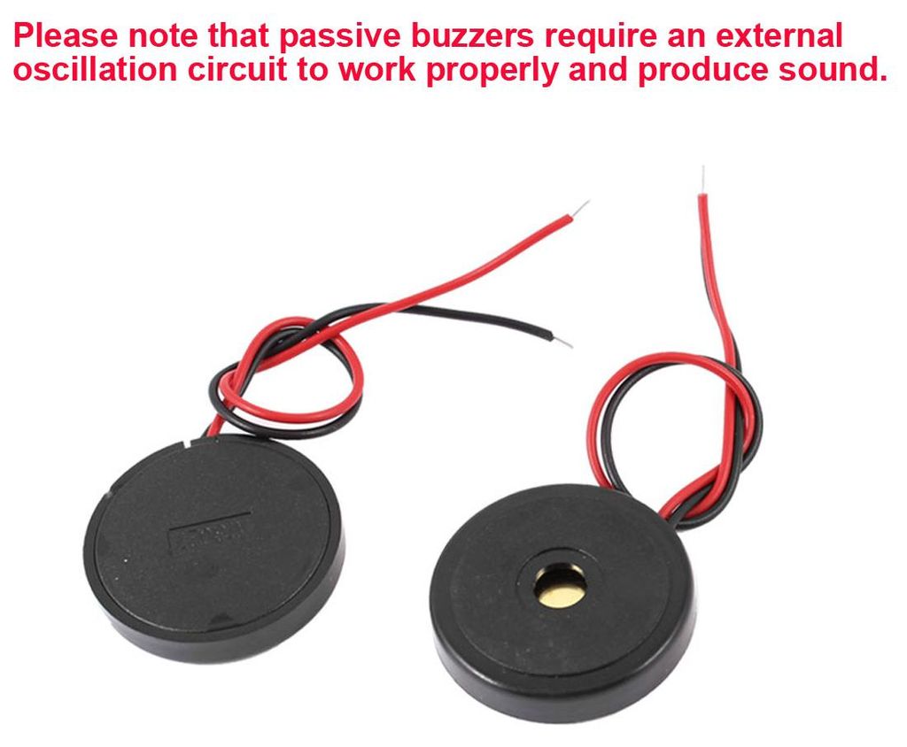 5?Stš¹ck DC 1šC30V 90?DB Sound passiver elektronischer Summer Alarm Schwarz 30?x 6?mm?šC?(1Stš¹ck) de