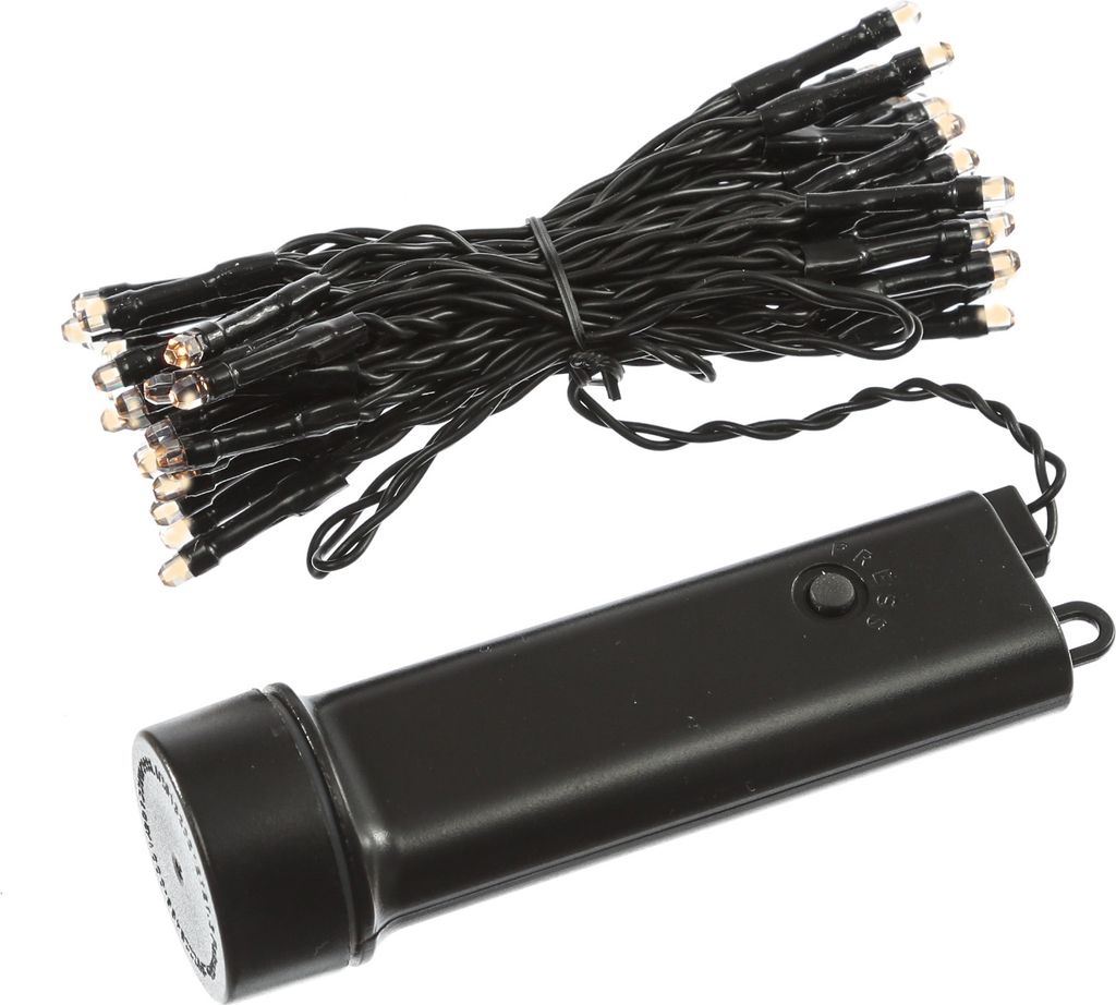 LED Lichterkette Durawise - 48 warmweiße LED - L: 3,5m - 8 Funktionen - Timer - Batterie bis 60 Tage
