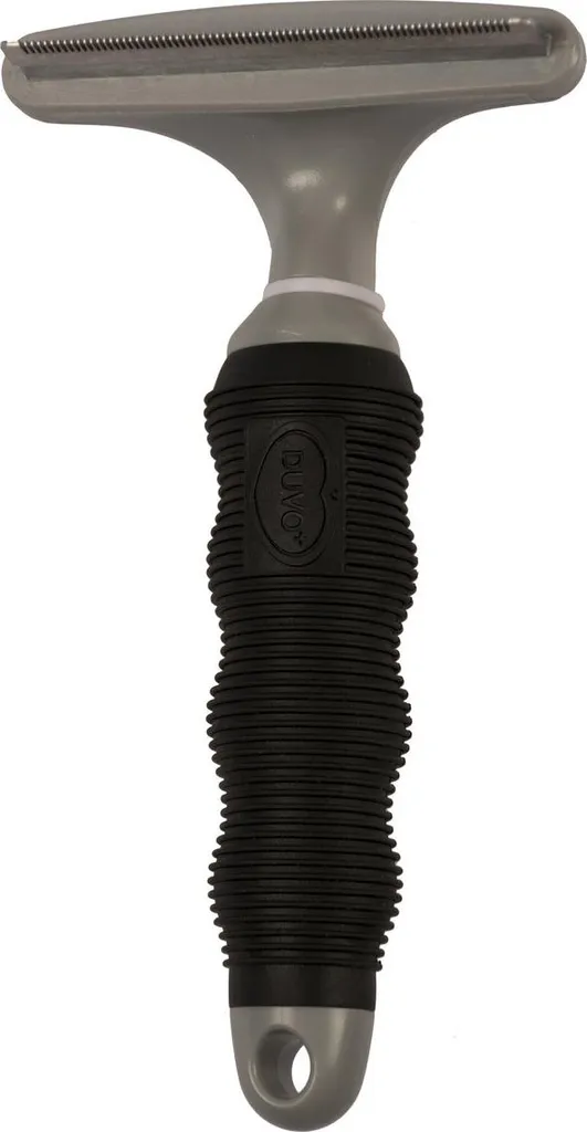 Duvo+ Rastrello Sottopelo Professionale M | Toelettatura Cani Nero-Grigio