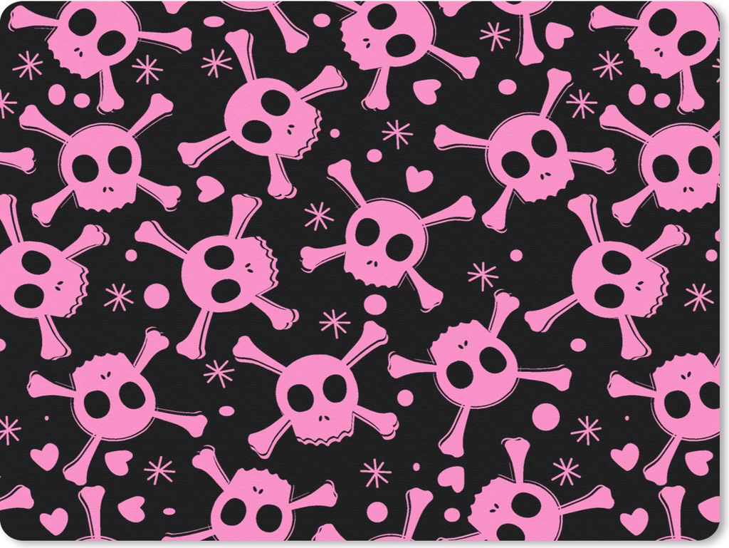 MuchoWow Mauspad Mousepad Mädchen - Piraten - Rosa - Muster - Mädchen - Kind - Kinder 40x30 cm - Mousepads - Maus Mat - Pad - Mausunterlage - A...