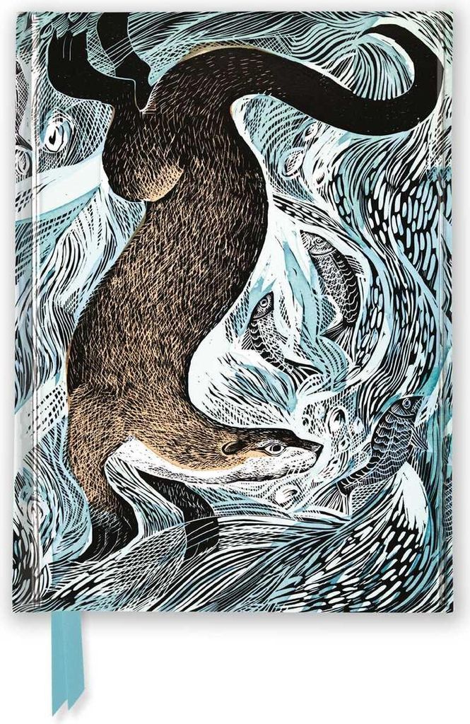 Angela Harding: Fishing Otter (Foiled Pocket Journal)