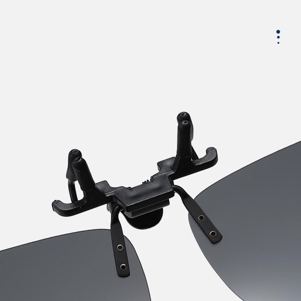 INF Polarisierte Clip-on-Sonnenbrille - Mittelgroßer Spiegel Schwarz