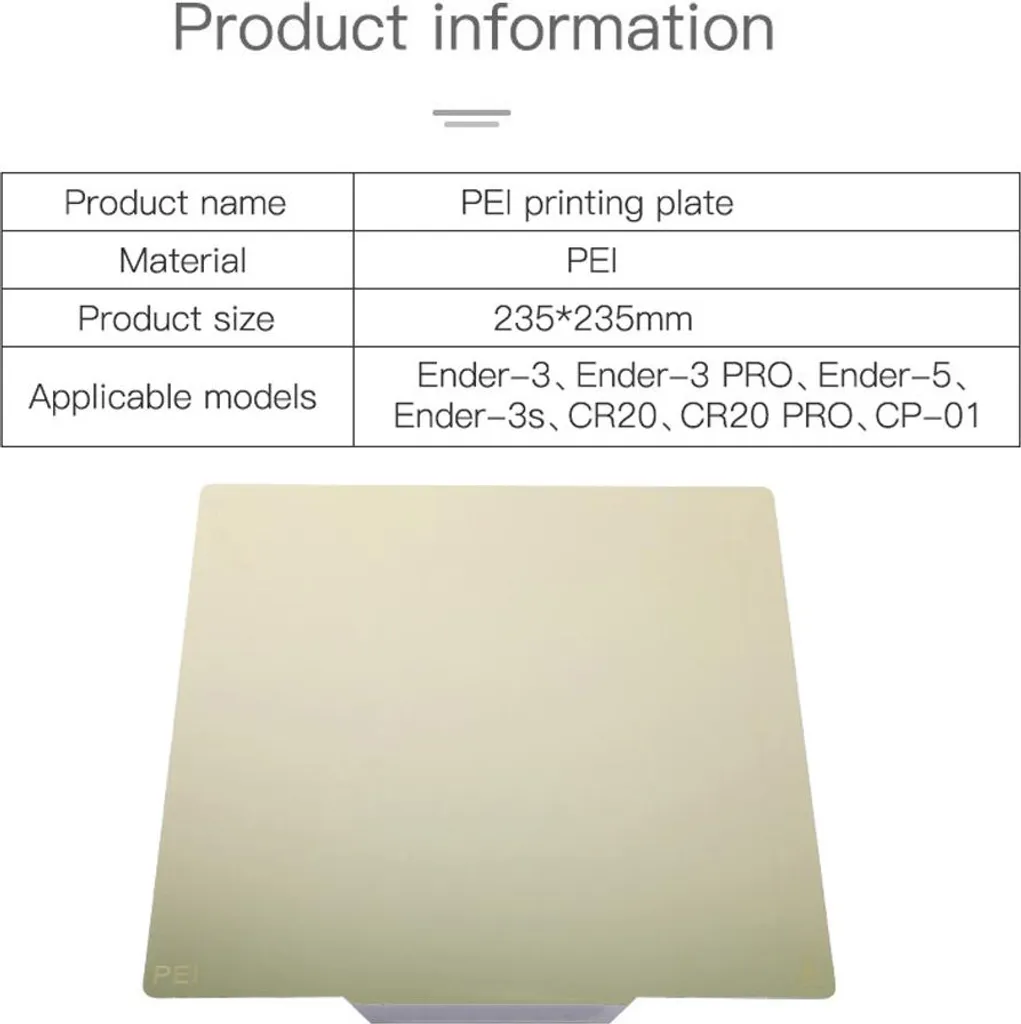 Plaque de Construction PEI Flexible Résistante à la Chaleur 235x235 mm - 2