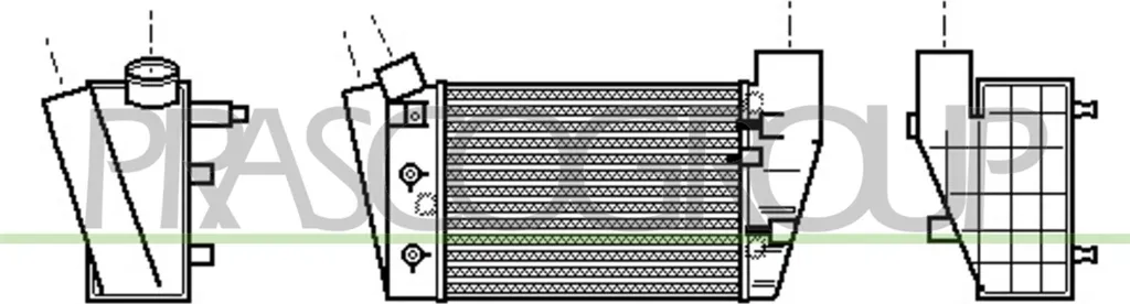 Intercooler PRASCO Haute Qualité pour Audi A4 - Remplacement 8E0145806C