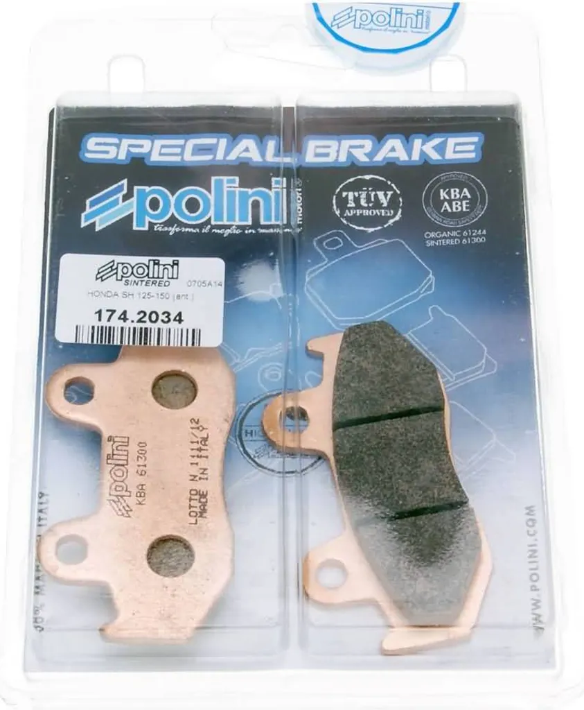 Plaquettes de frein Polini Sinter pour Honda SH 125 et SES Dylan 150