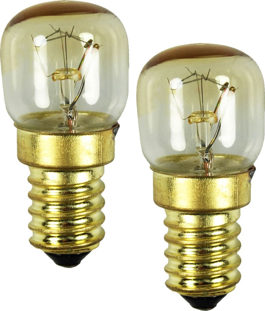com-four® 2x Backofen-Lampe bis 300° C, warm-weiße Produktbild 