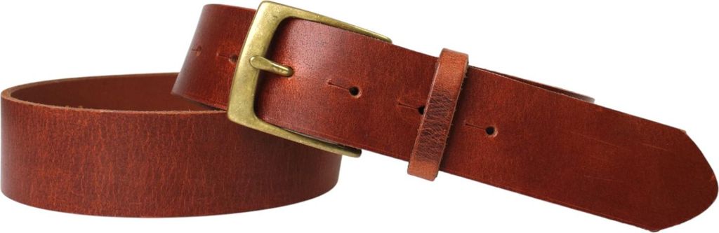 FRONHOFER Best Patina 4 cm Vintage Ledergürtel massive Messingschnalle