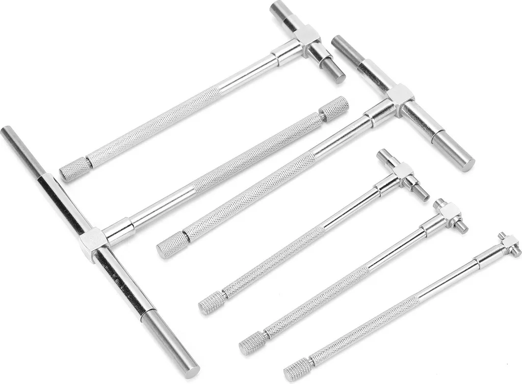Set de 6 jauges d'alésage réglables avec piston à ressort et blocage vis - 6