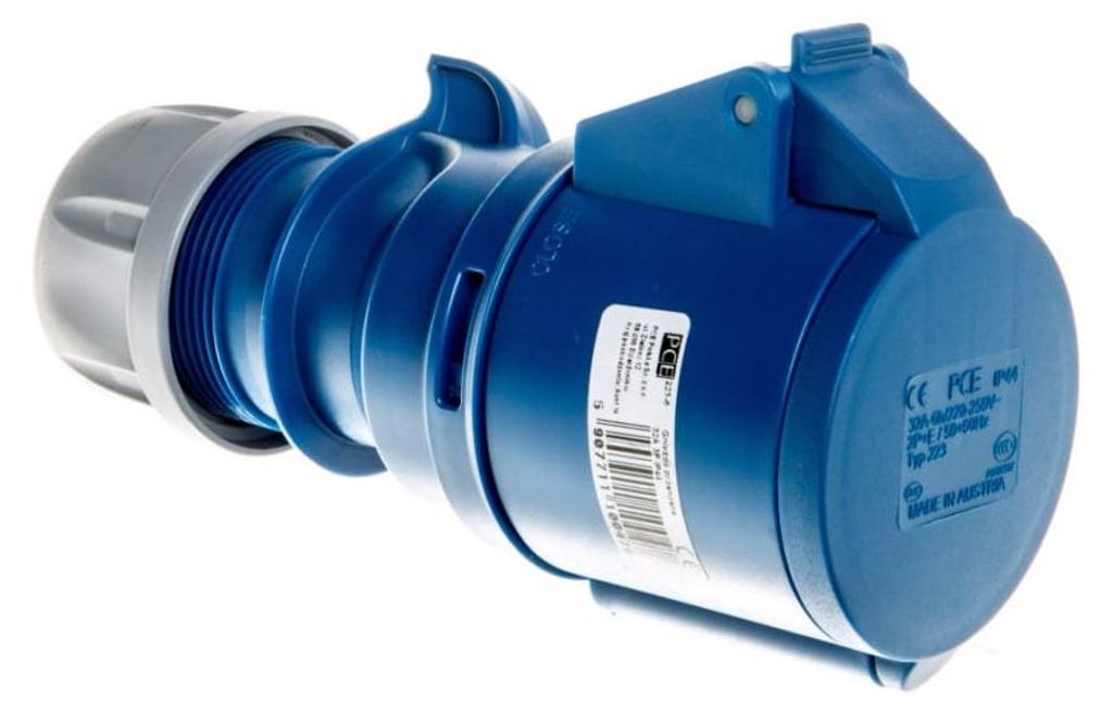 Tragbare Steckdose 32A 3P 230V blau IP44 SHARK 223-6 Produktbild 