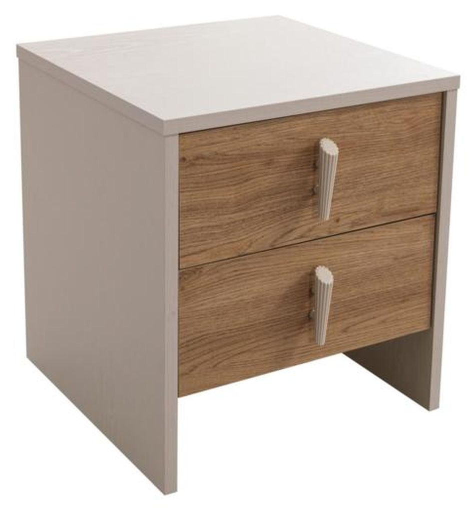 Eleganter brauner Nachttisch aus Holz im modernen Design