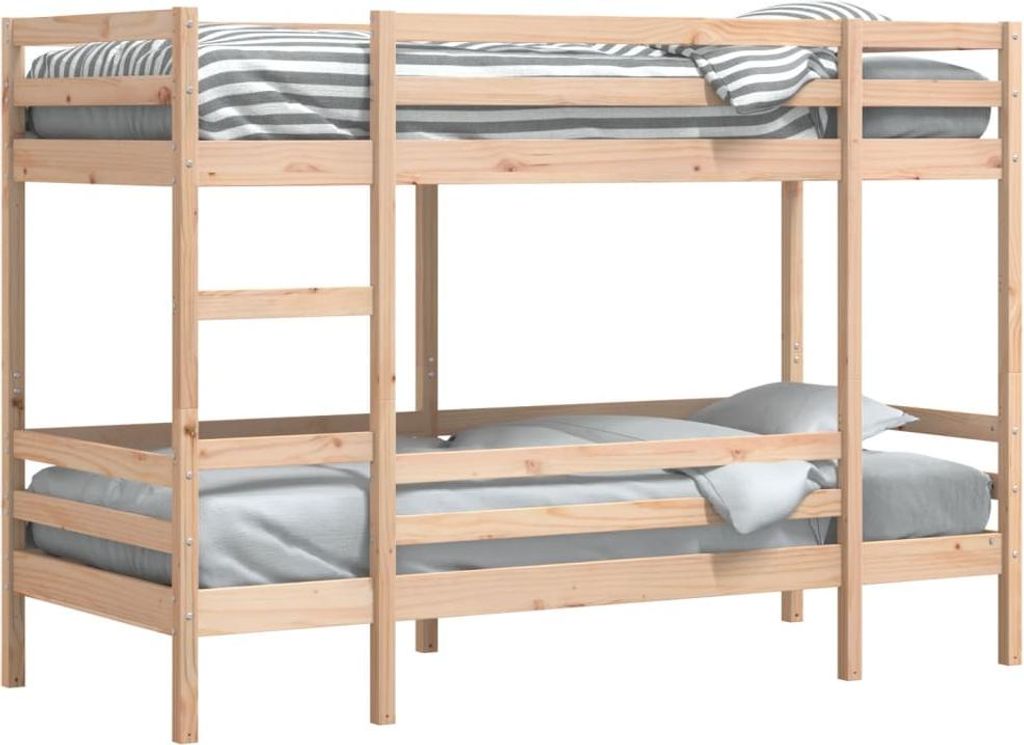 vidaXL Etagenbett ohne Matratze 90x190 cm Massivholz Kiefer