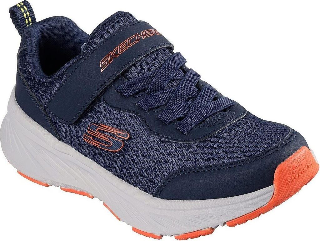Skechers Sneakers 404800L-NVY in Navy Textile / Synthetic / Orange Trim color size 28