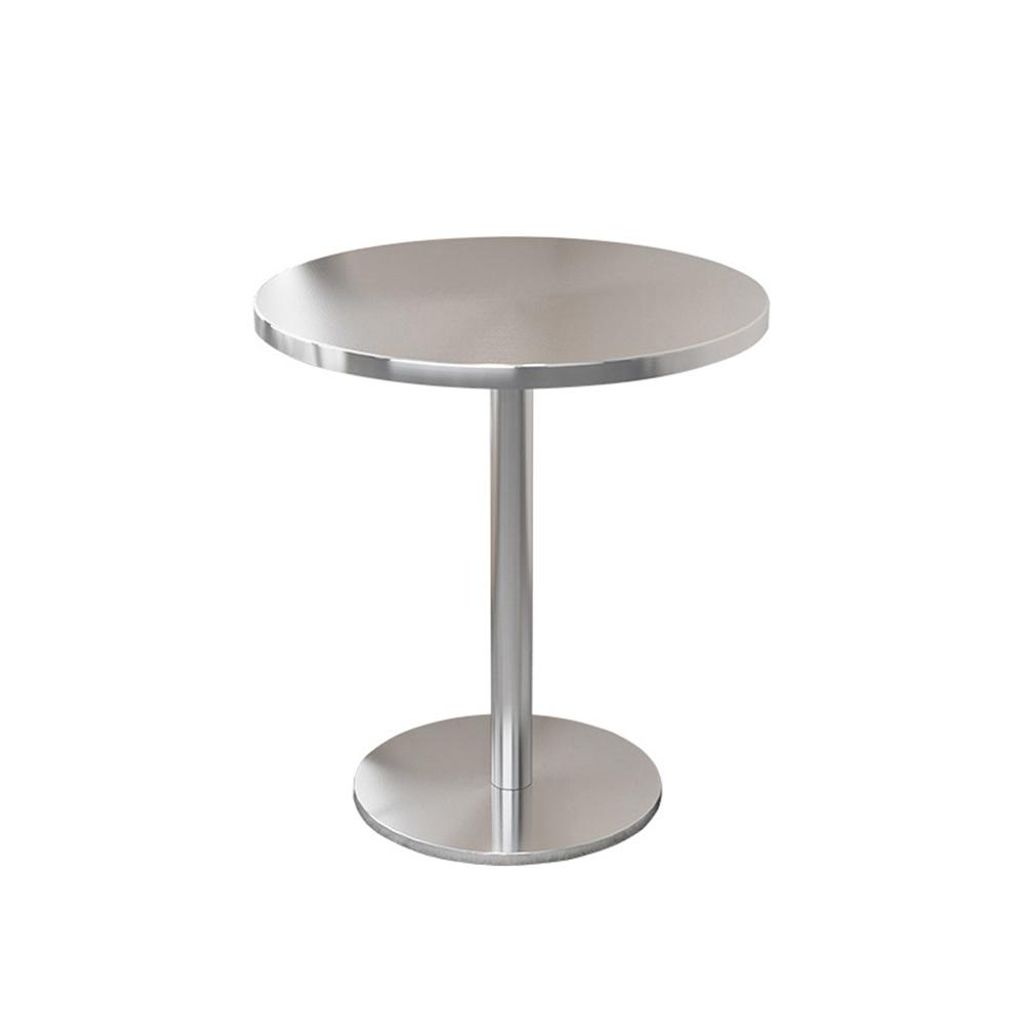 Gastronomiemöbel Bar Cafe Edelstahl Gastronomietisch Kleiner Rundtisch Esstisch Bistrotisch runder Tisch 70x75cm【BXG-HY70】