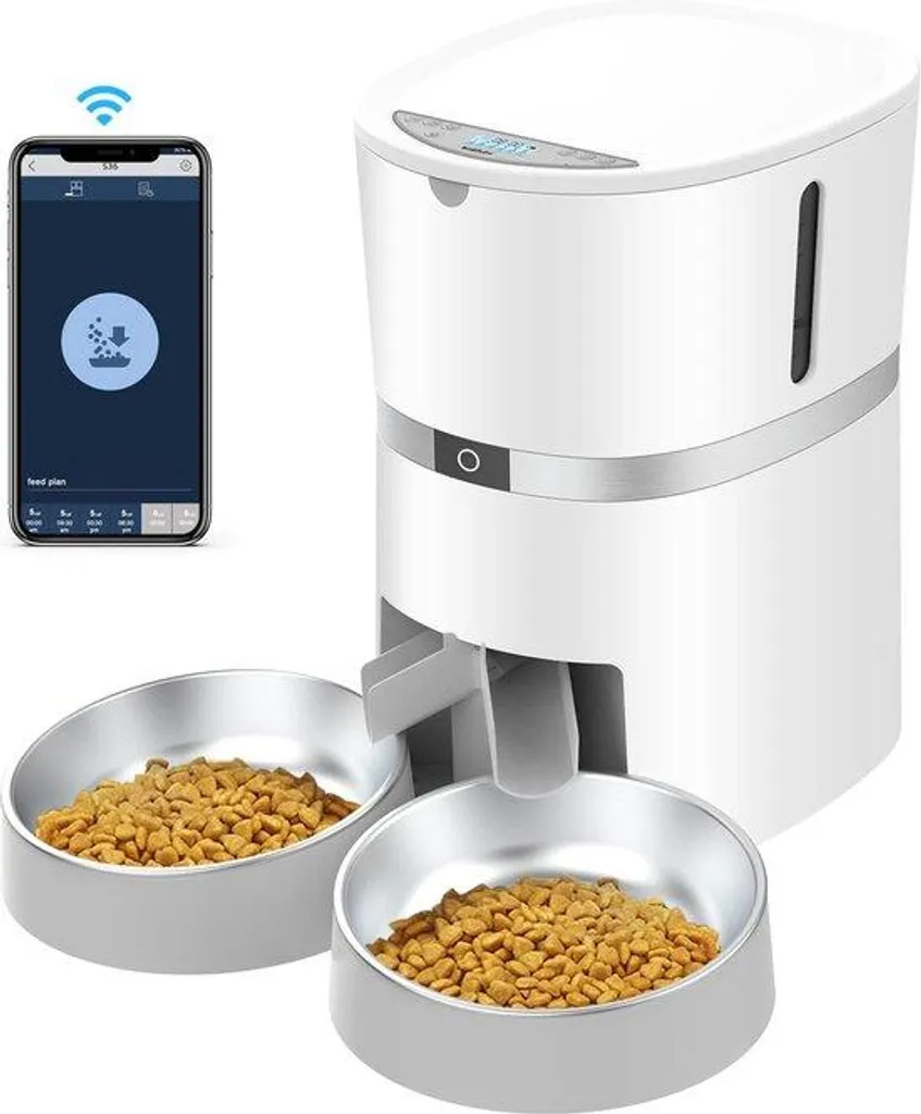 Distributeur nourriture chat contre l'obésité - Doseur automatique 4L