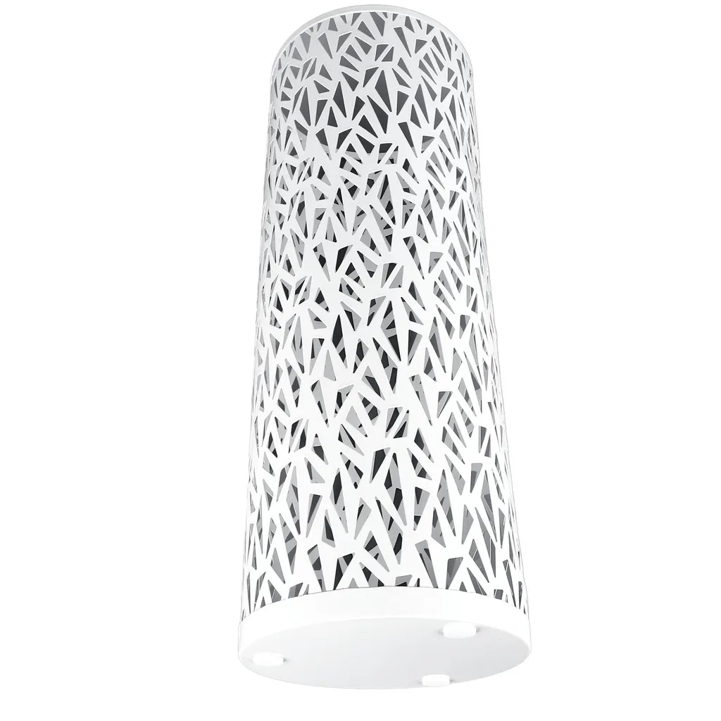 Porte-parapluies blanc en métal perforé, structure robuste pour hôtel - 3