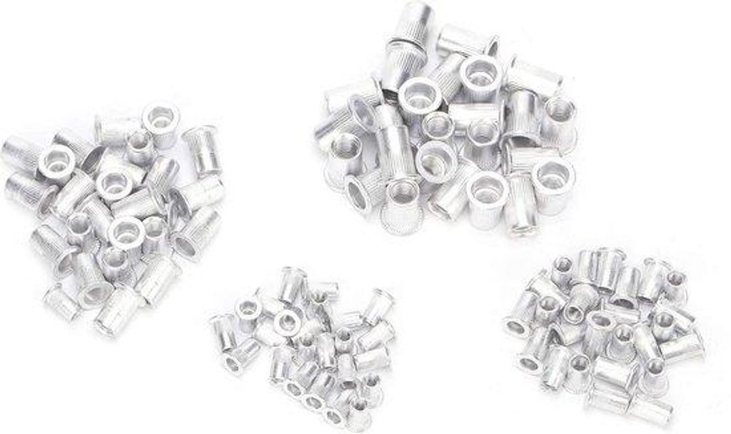 Blindklinkmoerenset mit Aluminium Klinknagelmoeren M4/M5/M6/M8.