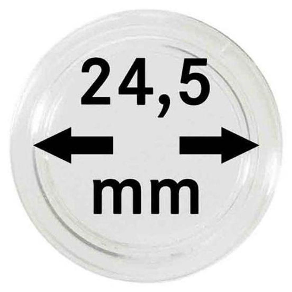 Lindner 2250245P Münzkapseln 24,5 mm-10er Pack Produktbild 
