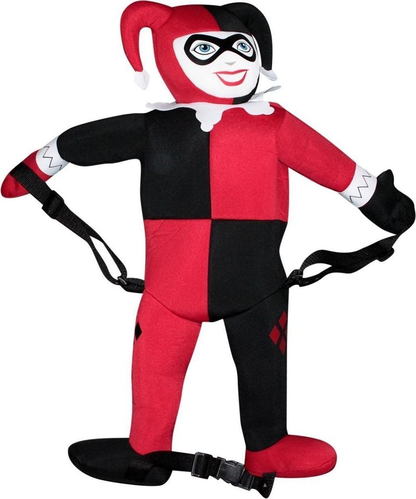 Harley Quinn - Rucksack "Back Buddy" NS5748 (Einheitsgröße) (Rot/Schwarz/Weiß)