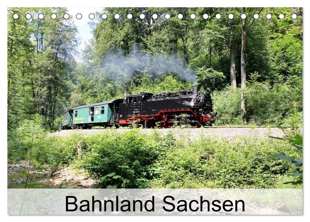Bahnland Sachsen (Tischkalender 2027 DIN A5 quer), CALVENDO Monatskalender