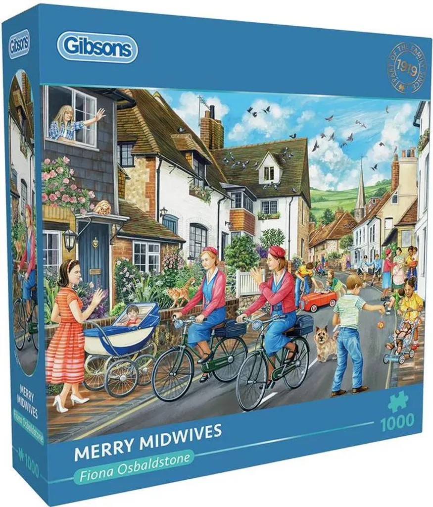 Puzzle Gibsons Merry Midwives 1000 Pièces en Carton Recyclé Très Épais