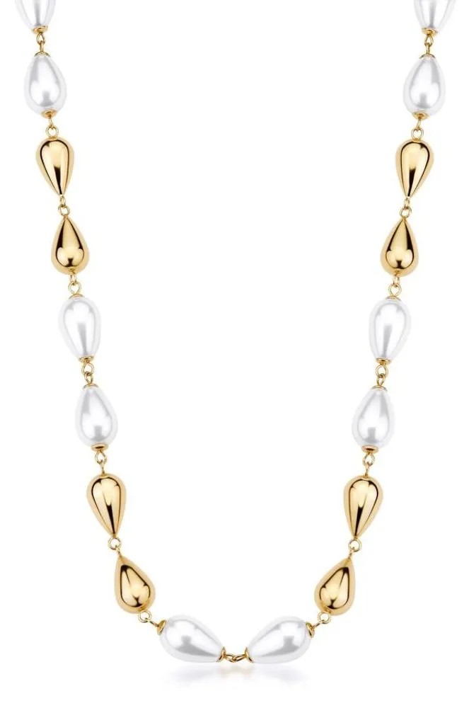 Collier plaqué or anti-ternissement perles Perfect BPC71 sans nickel