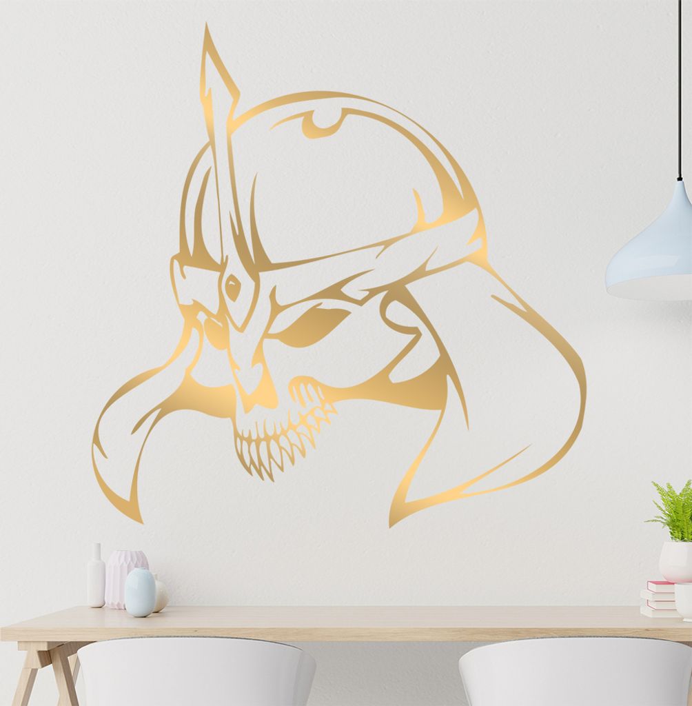 Wüsten Schädel Wandtattoo in 6 Größen - Wandaufkleber Wall Sticker - Dekoration, Küche, Wohnzimmer, Schlafzimmer, Badezimmer