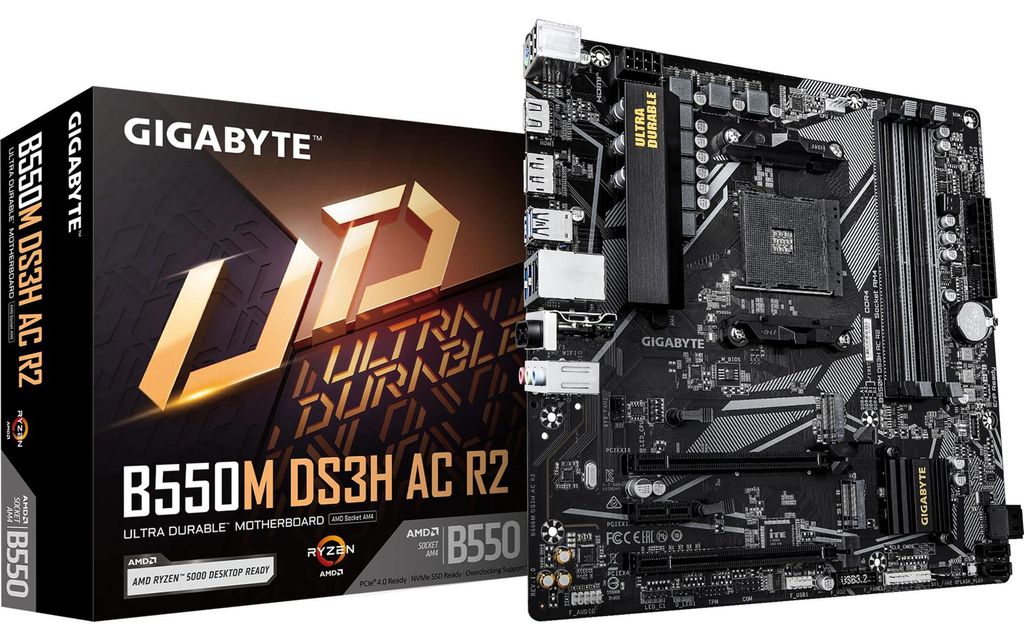 Placa base GIGABYTE B550M DS3H AC R2: Compatible con Imagen del producto 