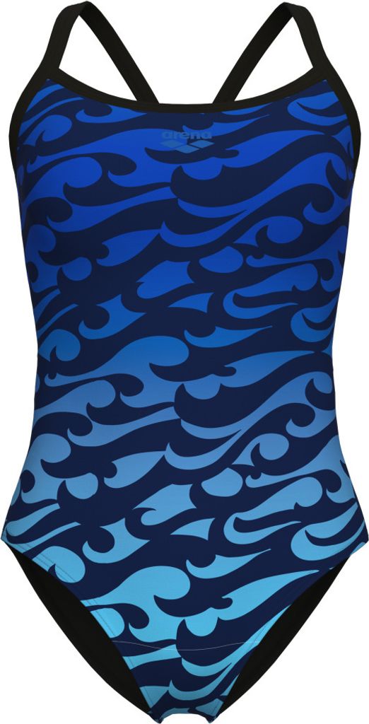 Women's Arena Surfs Up Swimsuit Lig Black-Black Multi 38