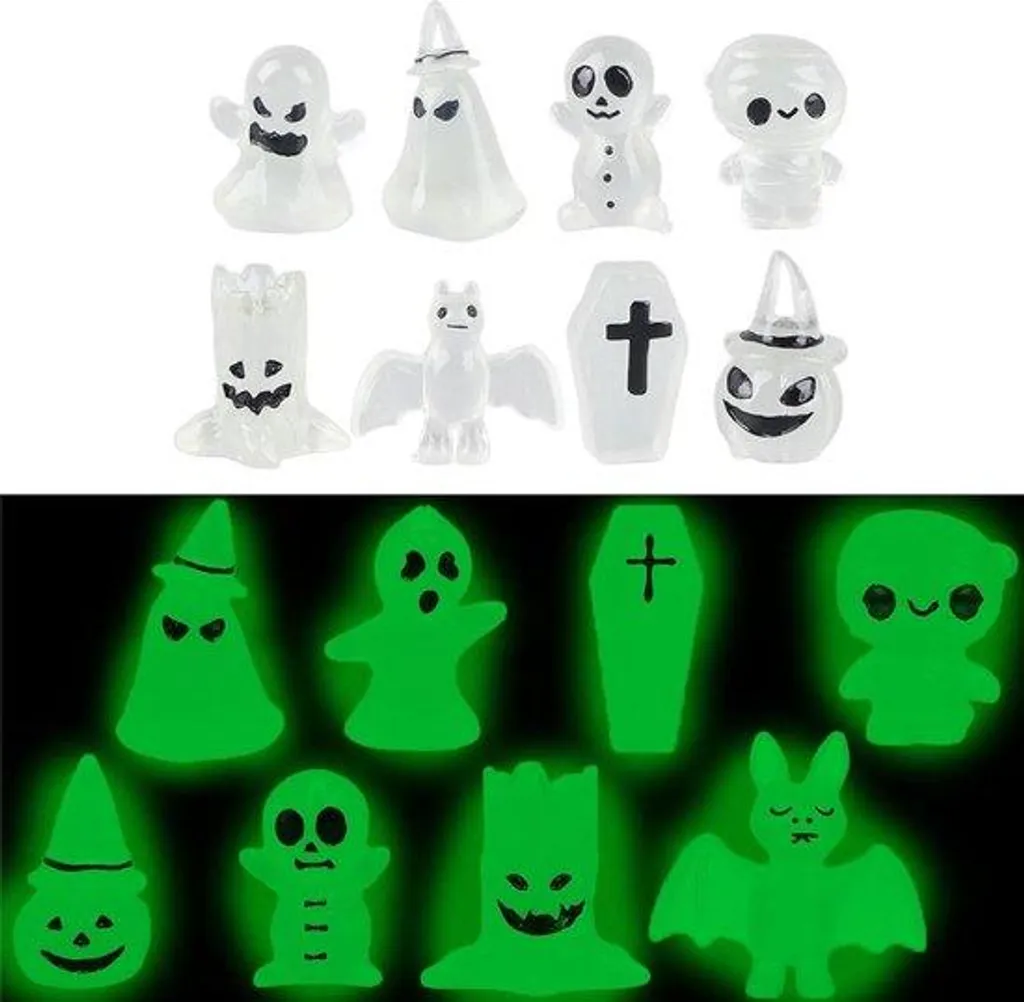 Lot 8 figurines fantômes pour décorer jardin et maison à Halloween