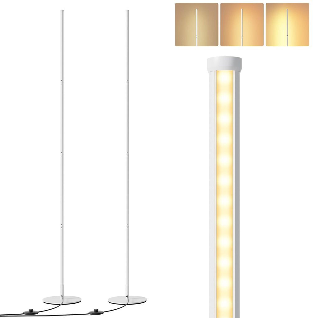 EDISHINE LED Lampa stojąca do salonu Zestaw 2 szt., lampa Zdjęcie produktu 