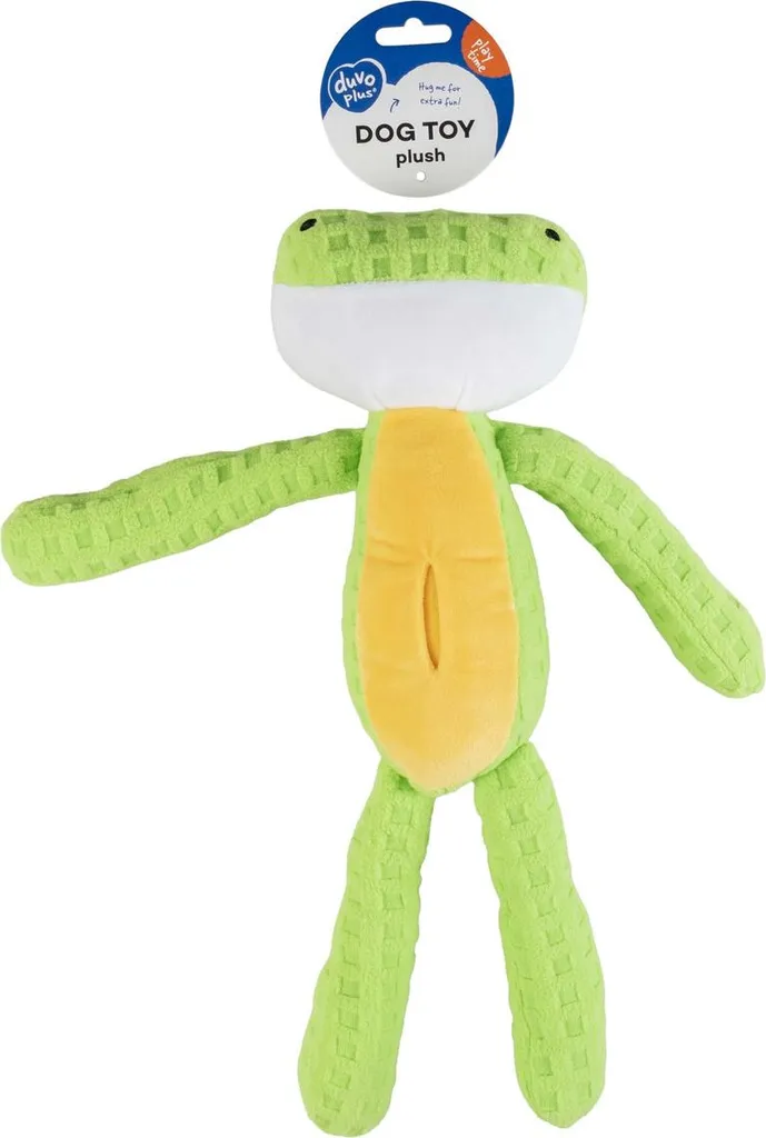 Grenouille Duvo+ Crackle & Snuffle Verte et Jaune avec Effet Bruissant