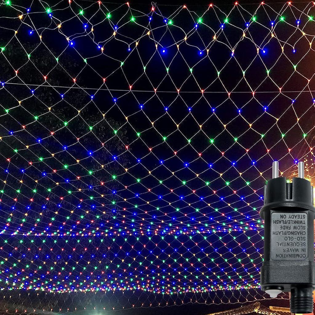 LARS360 LED Lichternetz 6 x 2 m Bunt, 320 LEDs, 8 Produktbild 