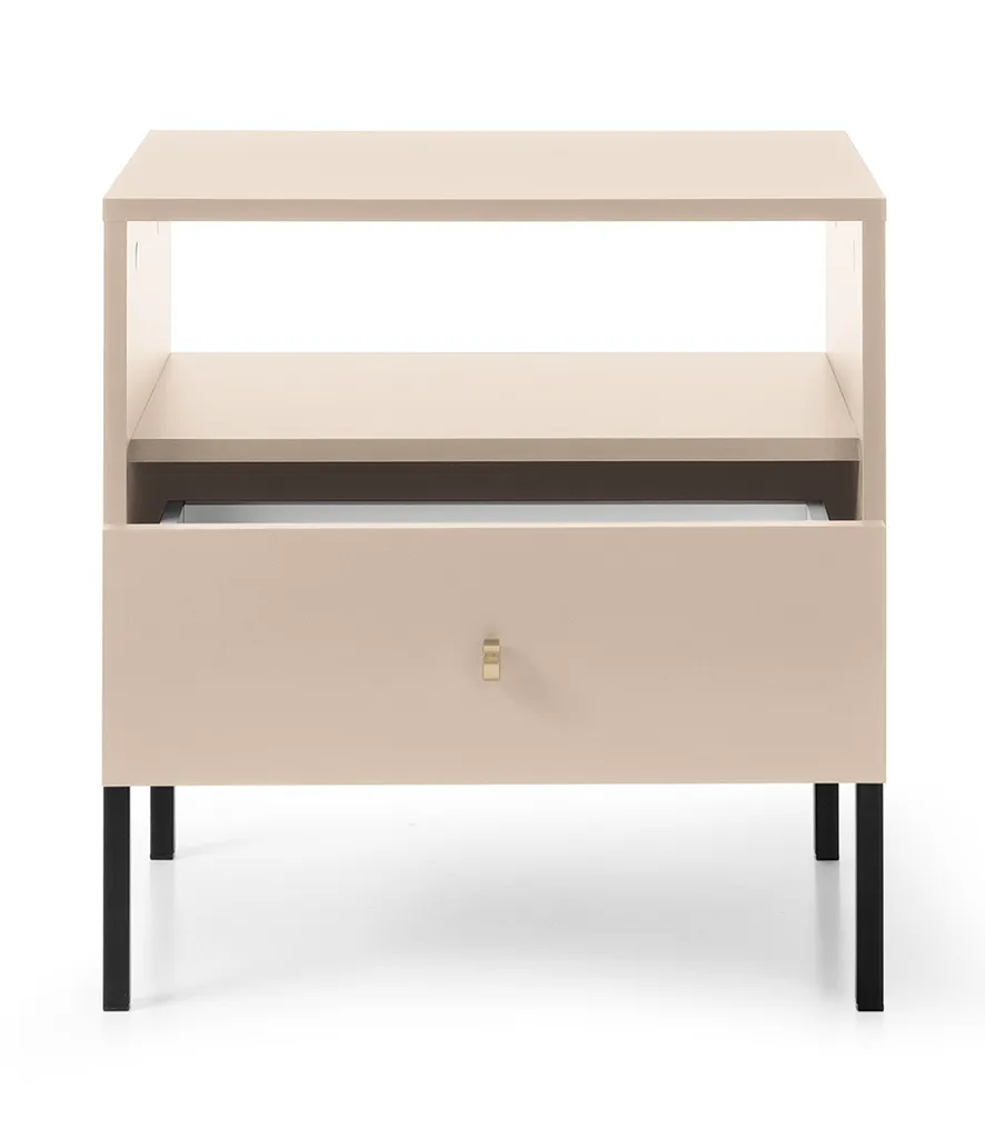 Table de nuit vintage beige Selsey Monne pour chambre à coucher épurée - 3