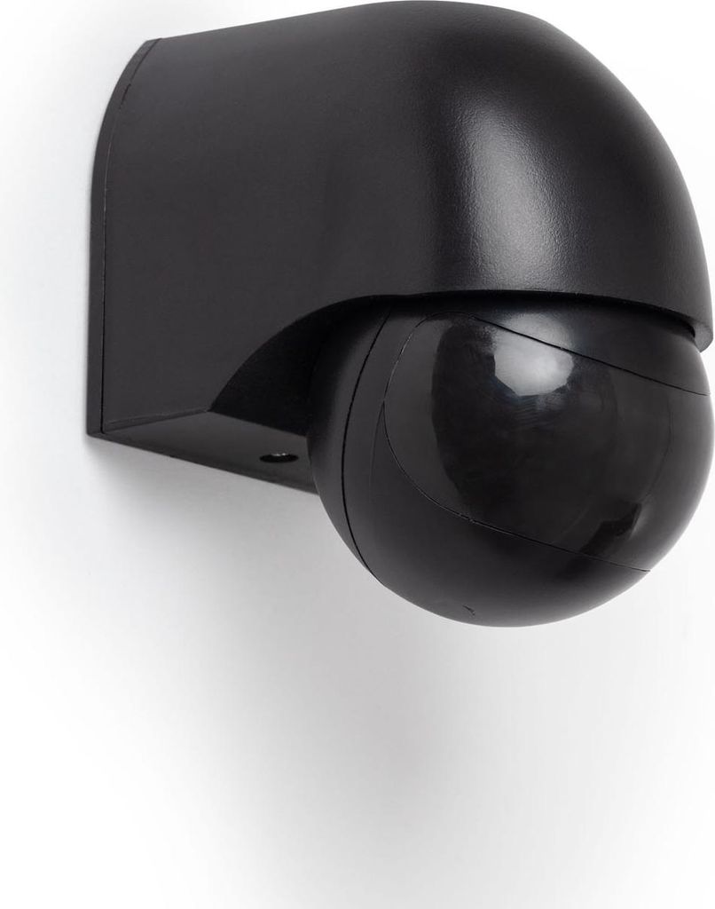 Bewegungssensor PIR mit Dämmerungssensor 180o Smart für Wandmontage Außenbereich IP44 Schwarz