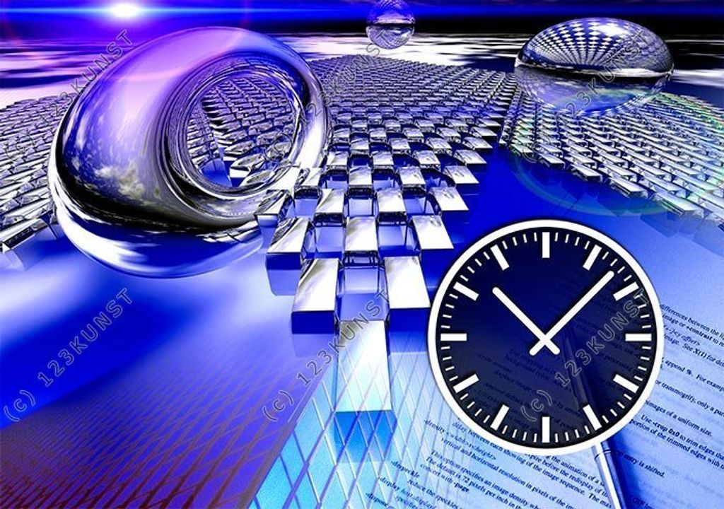 3941 Dixtime Designer Wanduhr, Wanduhren, Moderne Bürouhr 35cm x 50cm