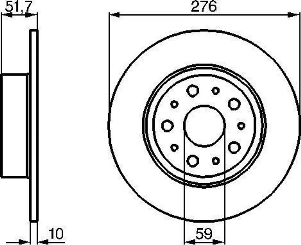 Disque de frein BOSCH 0 986 478 463 pour Alfa Romeo 166 (936) OE 60814646